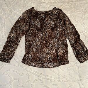 MICHAEL Michael Kors Leopard Print Blouse size 10